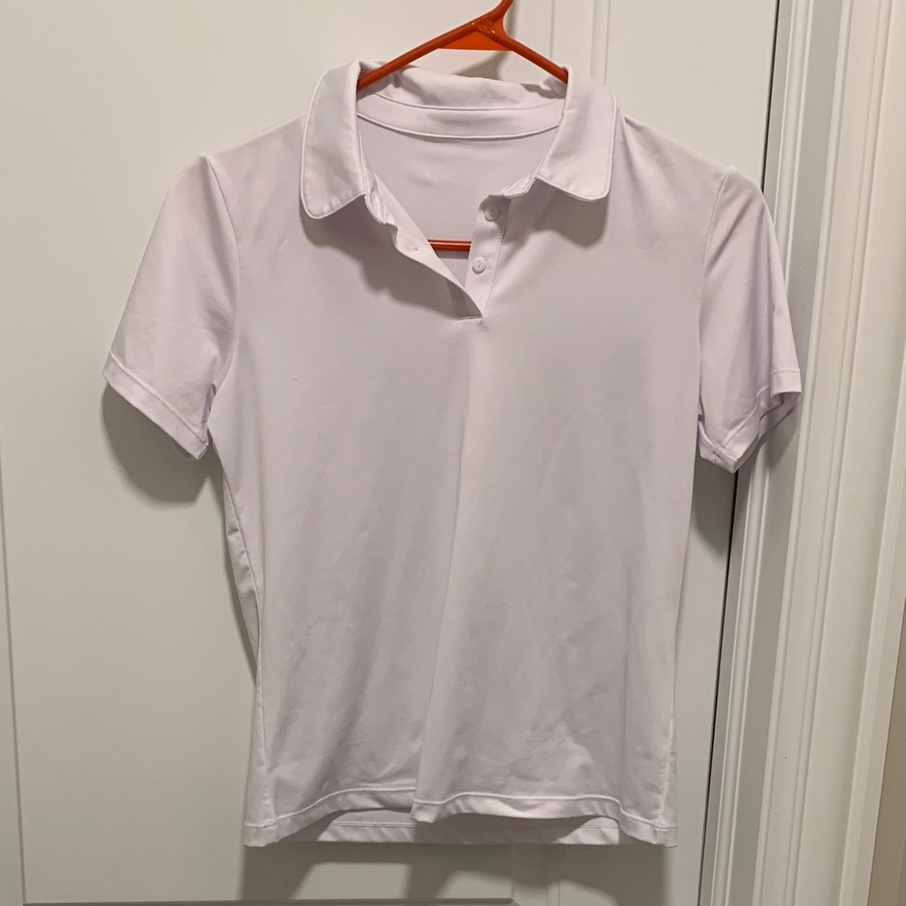 Classic White Kids Polo Shirt. Pre-owned. Size: L(10/12).